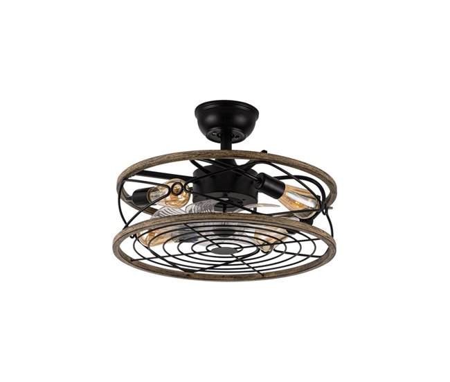Oferta Limitada ventilador de techo metal color negro serie arcadia 50cm - Conforama