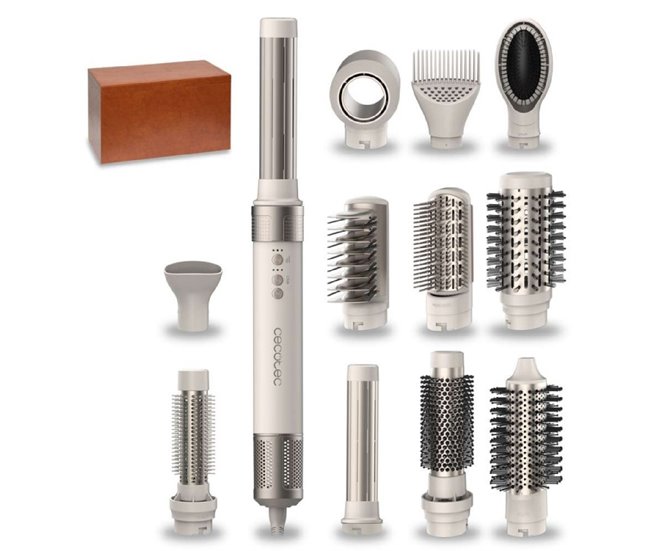5b537fee4c26bb41ebd2692b727c6d6db629341f_651cad9defb64030809bb513c5460cec Edición Limitada Cecotec Cepillo de aire CeramicCare 12in1 AirGlam Champagne - Conforama