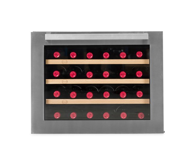 60cee109f0dca6c05ebb268348457d1e2c199f37_40c771b560304fc0a27b219c15a665cd Oferta Flash Vinoteca 24 botellas Vinobox 24 Design Inox Integrable en columna Mono temperatura - Conforama