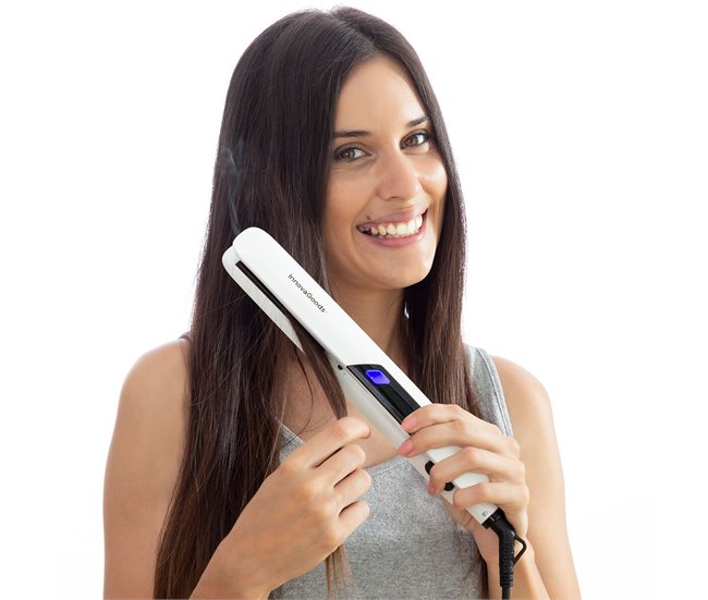 Novedad Plancha de Pelo Cerámica con Vapor Stemio InnovaGoods 36 W - Conforama