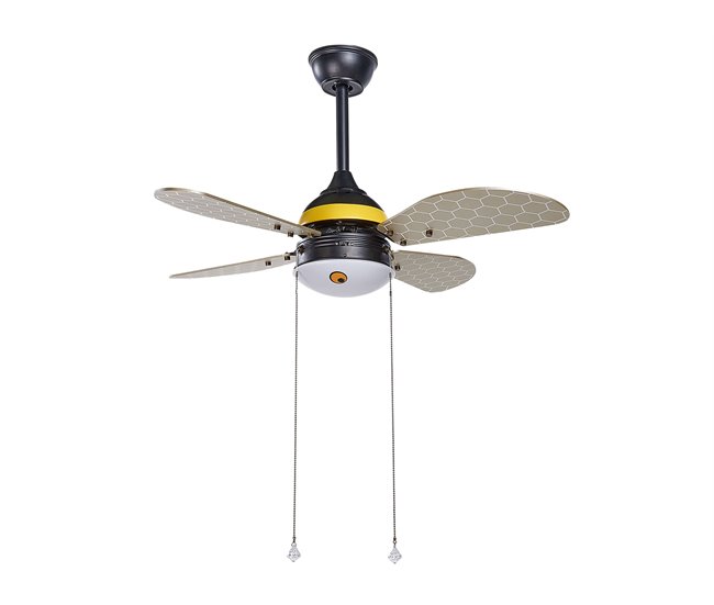 6ee0d3ef25d59d49d28099e18702a68126321909_9f034babae9642f198dd1babdcd7b0a0 Solo Por Tiempo Limitado Ventilador de techo con luz DOLORES Amarillo - Conforama