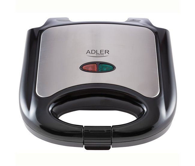 A Buen Precio Adler AD3015 Sandwichera, 2 Sandwiches, Placas Antiadherentes, Tostado Perfecto, Acero Inoxidable, Compacta, 850, Negro/Plata - Conforama