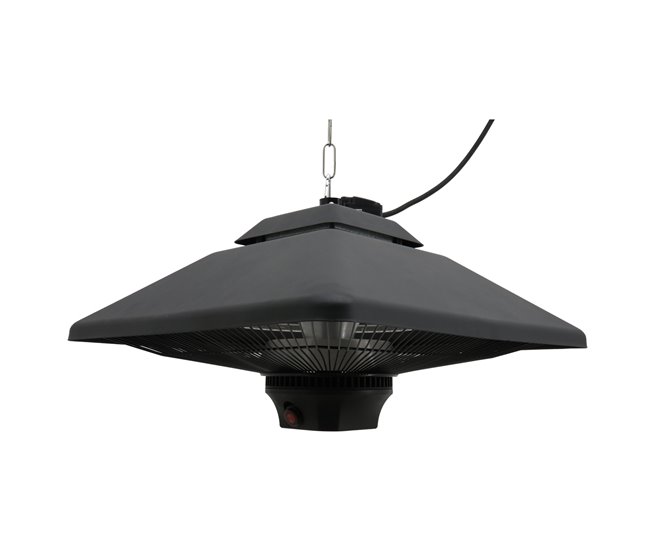 812cea2384c0a942306e1e2ca5bc17cbb00f5137_92ee9850ae09408cbc21b6e72057d323 Outsunny Calefactor Exterior 1000/2000W Estufa Colgante de Techo Infrarrojos Radiante Halógeno con Control Remoto Luz LED para Interior y Exterior 43x43x25 cm Negro - Conforama De Moda