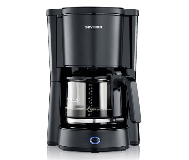 9f82187668dd2f62aca3c2e33de814db23efbe96_1e2da3c6eac74563ac84cd126528c7b1 SEVERIN - Cafetera de goteo para 10 tazas, Cafetera de filtro / Cafetera americana con jarra de cristal de 1,25 l, Con placa calefactora y desconexión automática, Acero inoxidable/Negro, KA 9554 - Conforama Últimas Unidades