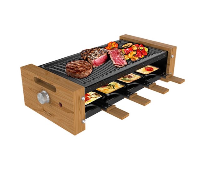 a7d586422e517b1ca840a937d483038478c1645c_4c67f50b78ae42da9b5dd85d0357f4d3 Artesanal Raclette de madera Cheese&Grill 8200 Wood Black Cecotec - Conforama