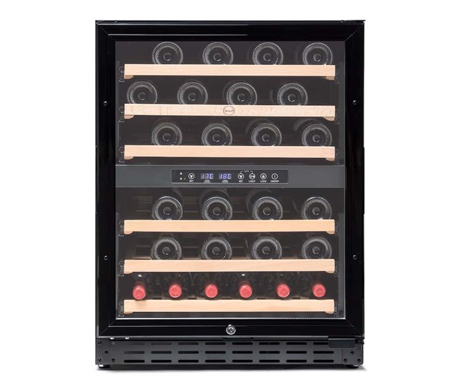 a96938c5ff676a17c1c61d2ed1c045f5c8221b07_5587afddab264a1aa03404020bc56857 Vinoteca 46 botellas Vinobox 50 GC 2T Negro De libre instalación o encastrable Dos zonas de temperatura - Conforama Compra Ahora