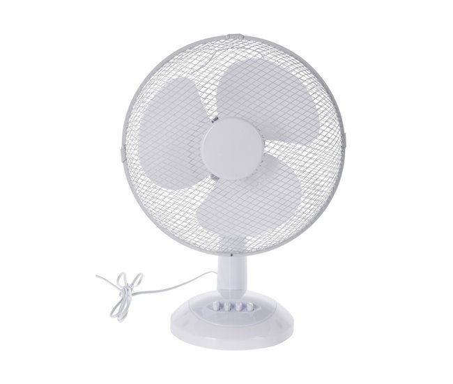b4d9cf21006148fd1477a7f8fe920737a6944e18_407bc8e404354ac3ad9d41b68d17bb88 Envío Internacional Well Home Ventilador de mesa blanco de 34x21x50cm con cabezal ajustable y oscilante horizontalmente - 3 velocidades - Conforama