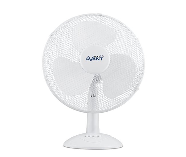 Precio De Oferta Avant Ventilador silencioso de sobremesa Ventilador oscilante de 40W con 3 Velocidades | Ventilador con Rejilla Nido de Abeja | Altura 40cm - Conforama
