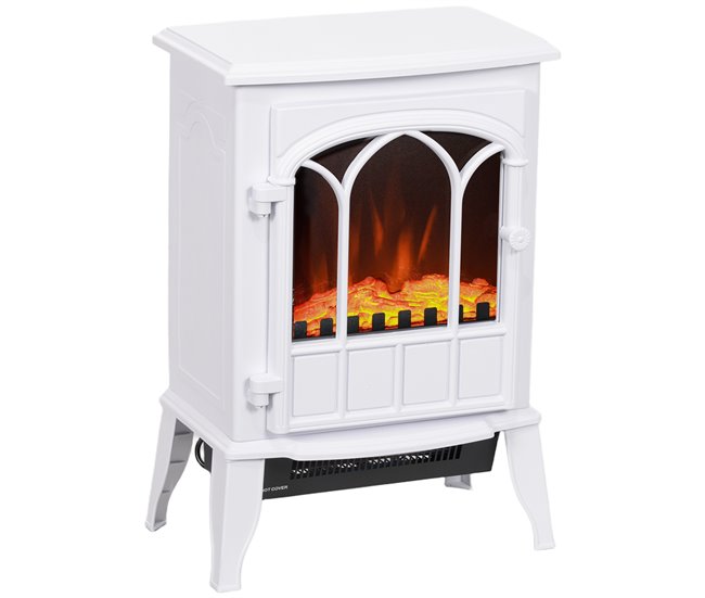 cc90c732826914e4f81937693d33f5b2c0e89f3f_234b9d5f03124829bf21bbde5f213d3d Liquidación HOMCOM Chimenea Eléctrica 1000W/2000W Chimenea Decorativa con Ventana Efecto de Llama Temperatura Ajustable y Protección Sobrecalentamiento para 15-30 ㎡ 39x23x56,5 cm Blanco - Conforama