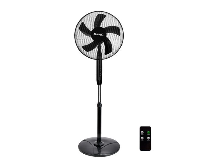 d23e40aa44dd0e47edc70d9bc8298d3991fa4bf7_10cf0095b6584f5494676fa2498e19c1 No Te Lo Pierdas Ventilador de Pie con Mando 16" 40cm 40W 3 Velocidades AirMax Negro Raydan Home - Conforama