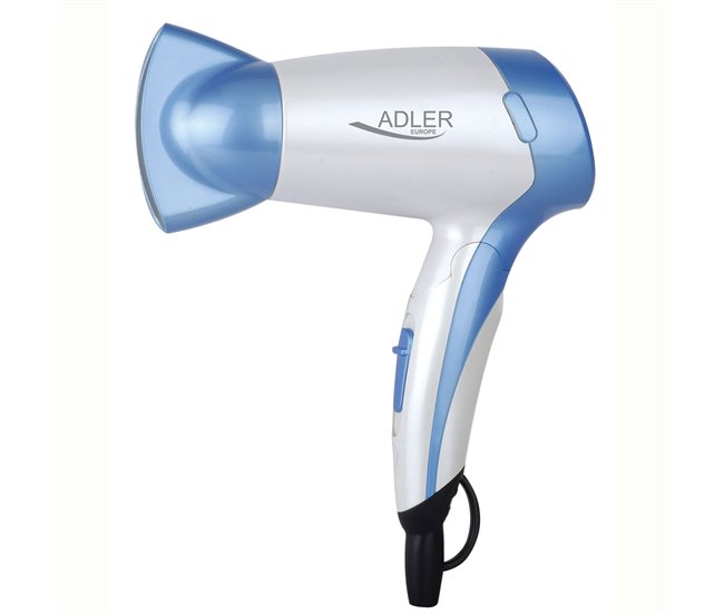 dbdd79d155bdfb81aebf742b3b437a77ca429af7_2c039b401f5f45bd9287688e27a17a28 Entrega Rápida Adler AD2222 Secador de Pelo de Viaje, Plegable, Compacto, 2 Niveles Temperatura / Velocidad, Boquilla 360º, 1200, Blanco/azul - Conforama