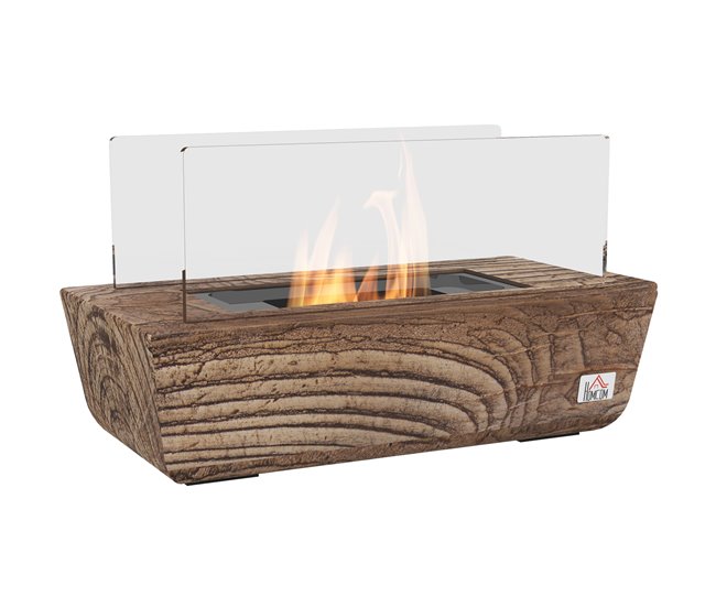f3ae70a05d5f4d038d987b2e89f5f19564e5a4c7_65a23a61b61d45d6bdf837ee6110badf Barato HOMCOM Chimenea de Mesa Chimenea de Bioetanol Portátil Capacidad de 150 ml Combustión de 45 Minutos Estufa de Bioetanol para Interior 5-8 ㎡ Roble - Conforama