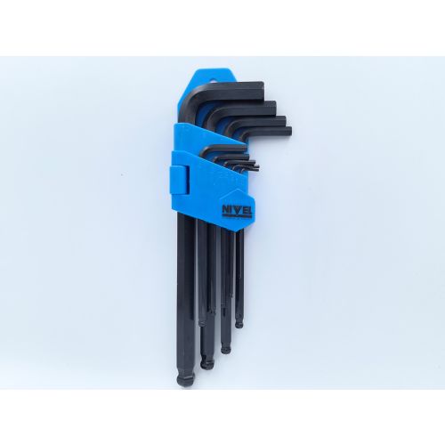 100445 Disponible Ahora Llave allen punta bola larga 1,5-10mm negro nivel 9 pz nv100445
