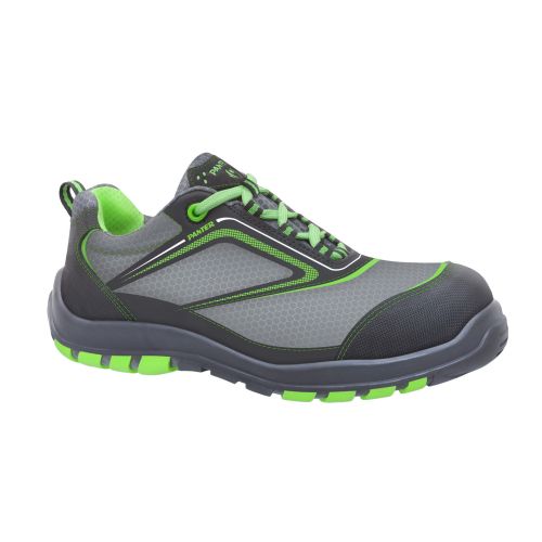 129451 Zapato seguridad s3 suela pu/tpu puntera plastica 48 tejido tecnico gris/verde nairobi panter Comprar En Línea