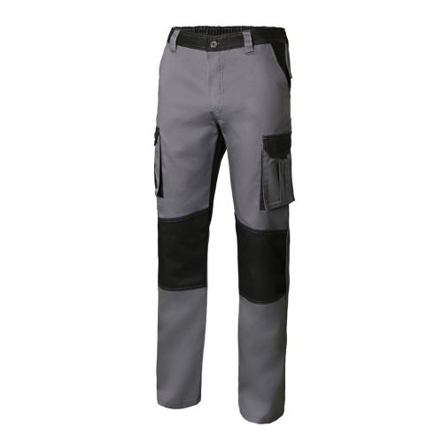 Pantalon trabajo multibolsillos con refuerzo t40 65%poliester 35%algodón gris/ne Lujoso