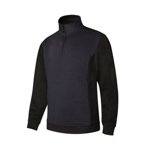 129562 Imprescindible (Must-Have) Sudadera trabajo media cremallera 3xl 65%poliester 35%algodón azul navy/negro p1