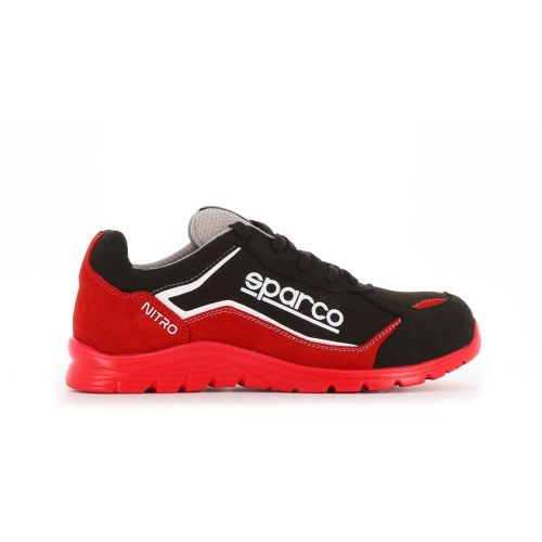 129748 Alta Calidad Zapato seguridad s3 suela pu md src puntera composite t47 microfibra/cuero negra/roja nitro sparco