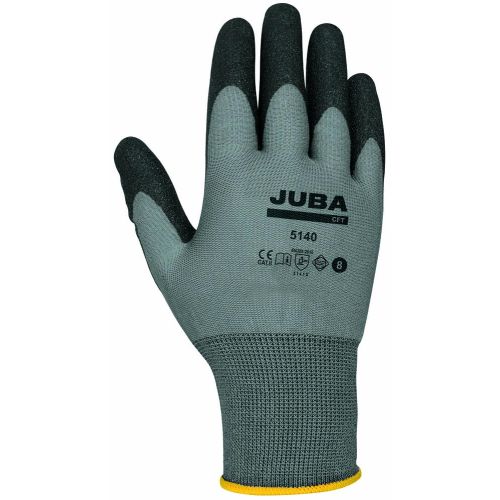 130147 Guante trabajo s7 juba nylon pvc me gris/negro cft Promoción Exclusiva