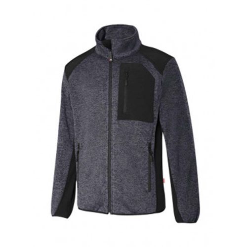 130161 Chaqueta trabajo s multibolsillo velilla tejido punto con refuerzo me gris/negro Barato