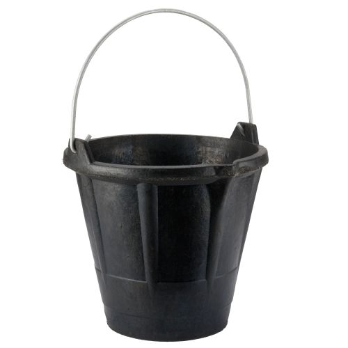 138114 Nueva Colección Cubo construccion 12lt industrial bellota caucho negro asa metalica bkcind12bm