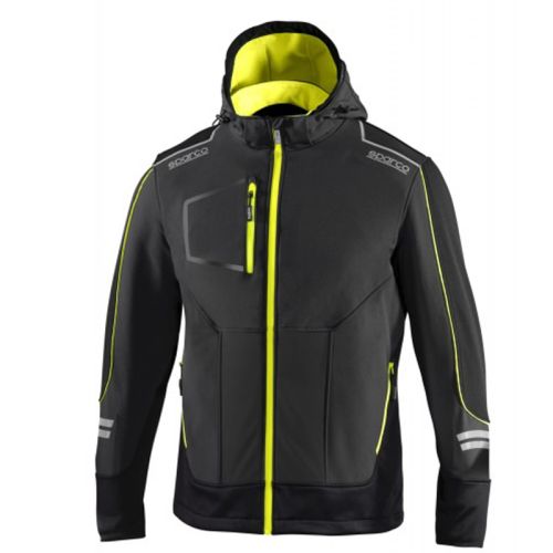 144274 A Buen Precio Chaqueta tech softshell gris /amarillo fluor talla xxl