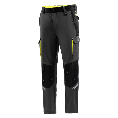 147411_1 Pantalon tecnico 240 gr gris / amarillo fluor talla s sparco Oferta Flash