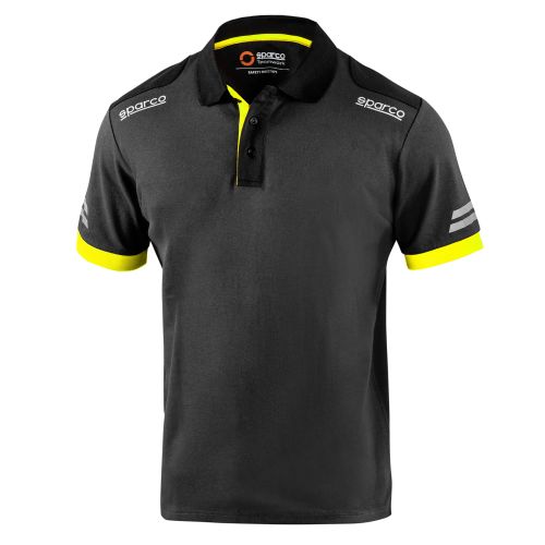 23000851 Polo tecnico 180 gr gris / amarillo fluor talla l sparco Stock Limitado