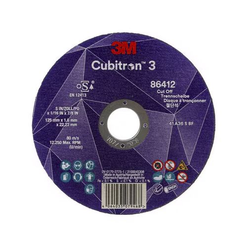 23018893 Súper Precio Disco corte cubitron 3 86616 60+ t41 125x1x22,23mm