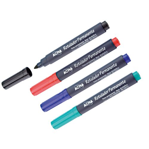 23020638 Lujoso Rotulador permanente punta fina verde caja 10 uds acha