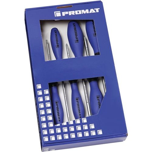 50005492 A Buen Precio Destornilladores jgo 6pz: 2 ph + 4 plana m/multicompo promat