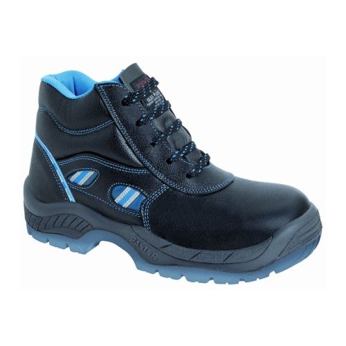 Bota seguridad s3 puntera plastica suela pu/tpu piel flor vacuno negro silex plus panter Envío Exprés