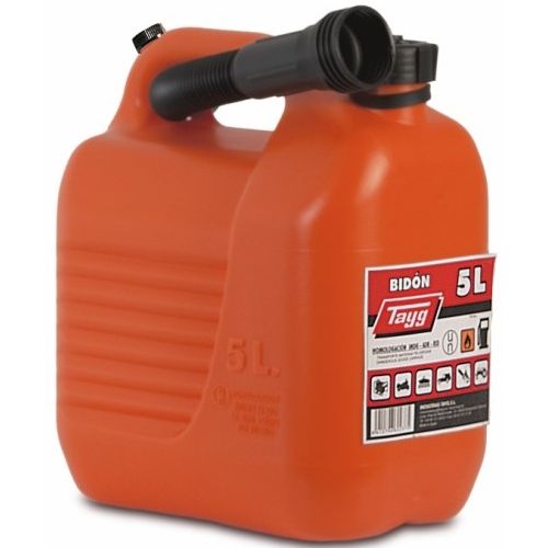 73873 Bidon trasvase liquidos carburante con canula 230x145x257mm 5lt plastico rojo ta Súper Precio