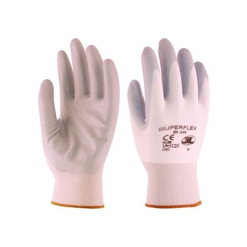80861 Venta Final Guante mecanico palma nitrilo nylon blanco/gris superflex 3l sn-349 t8