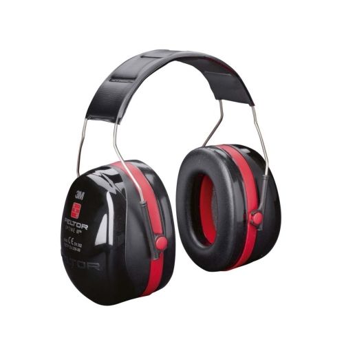 98156 Oferta Protector auditivo antiruido negro/rojo optime 3 diadema 3m