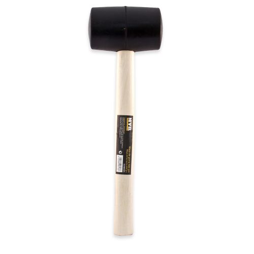 98595 Nueva Colección Maza albañil 500gr nivel negro ma goma mango madera caras planas nv98595